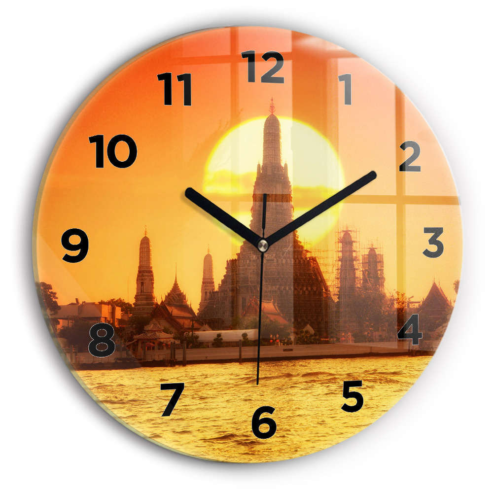 Horloge ronde Wat arun Bangkok Thaïlande