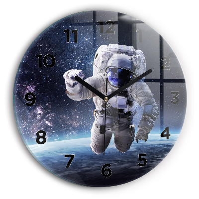 Horloge ronde murale Astronaute au-dessus du sol