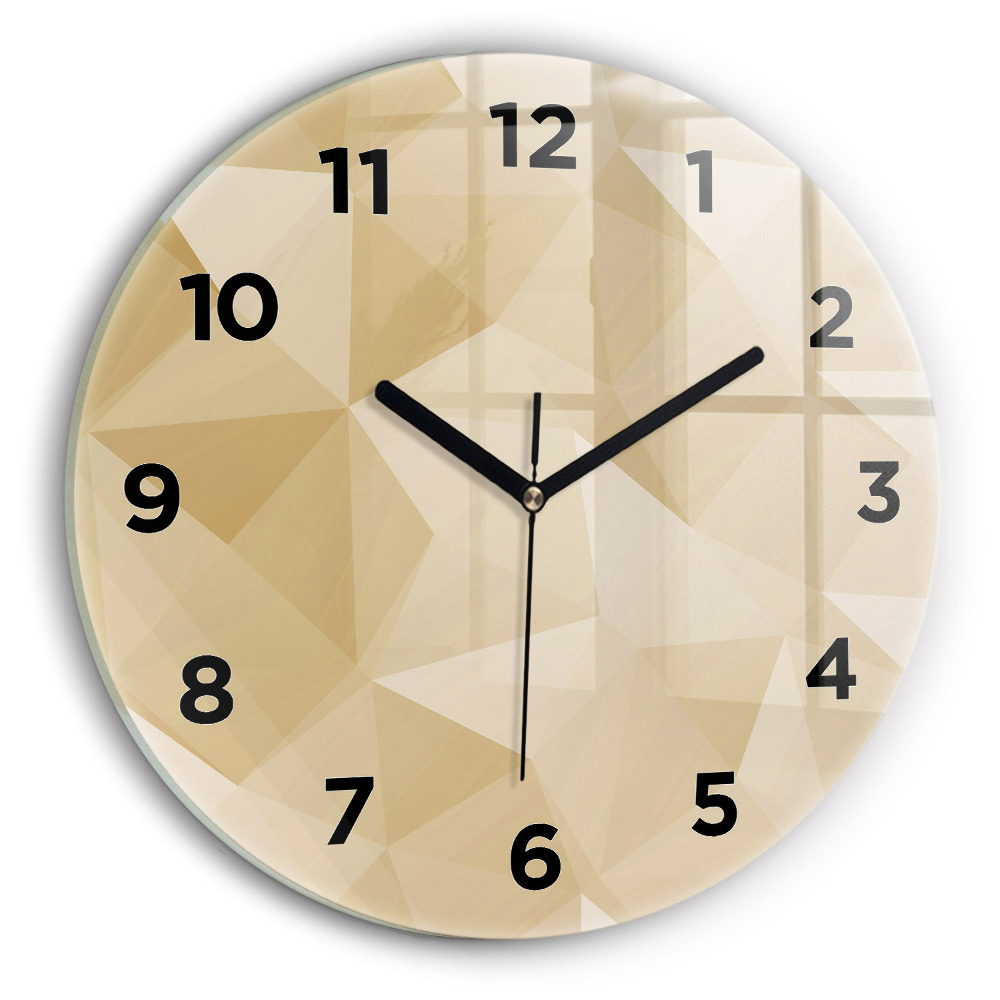Horloge ronde Triangles abstrait