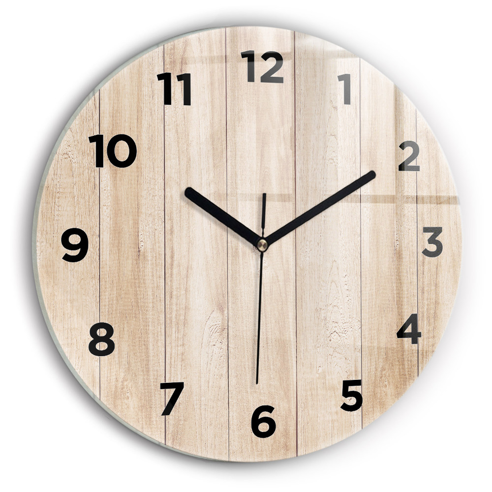 Pendule murale ronde Texture en bois