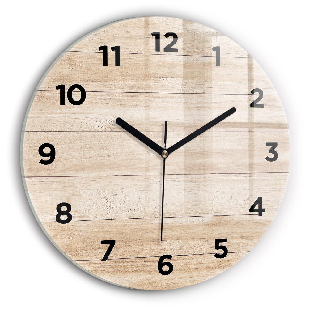 Horloge ronde Texture en bois