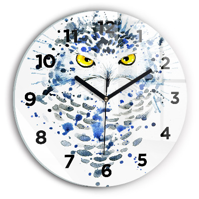 Horloge ronde Regard de hibou