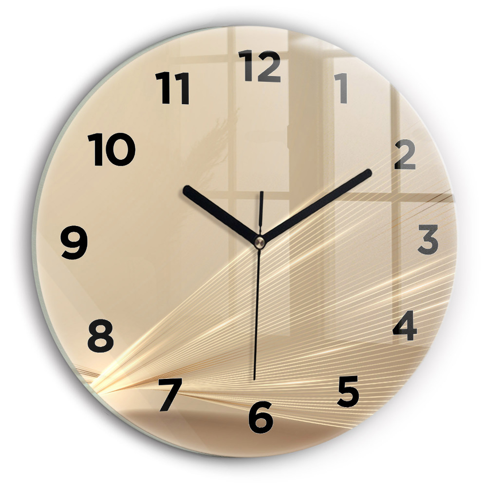 Horloge ronde en verre Lumière abstraite