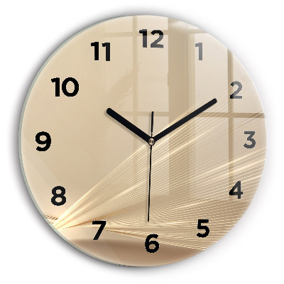Horloge ronde en verre Lumière abstraite