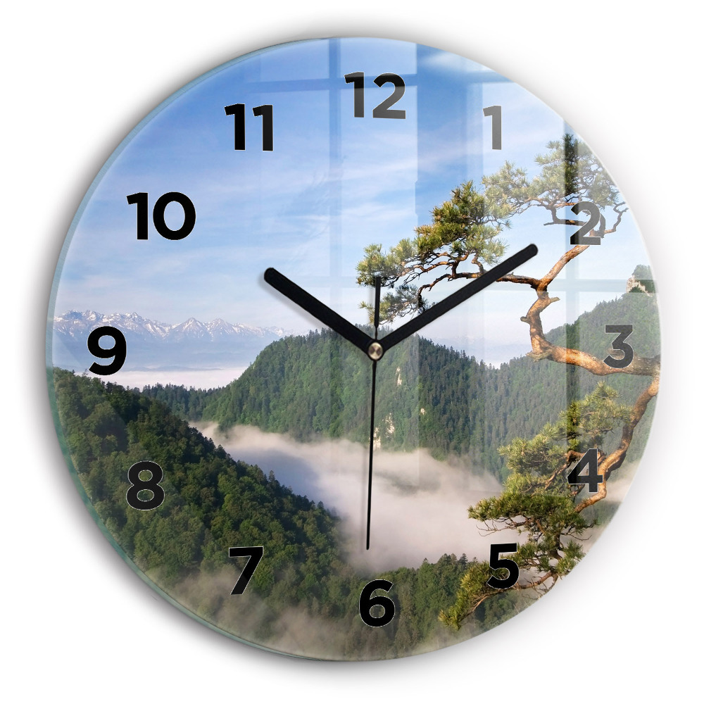 Horloge ronde murale Pic Sokolica dans les montagnes Pieniny