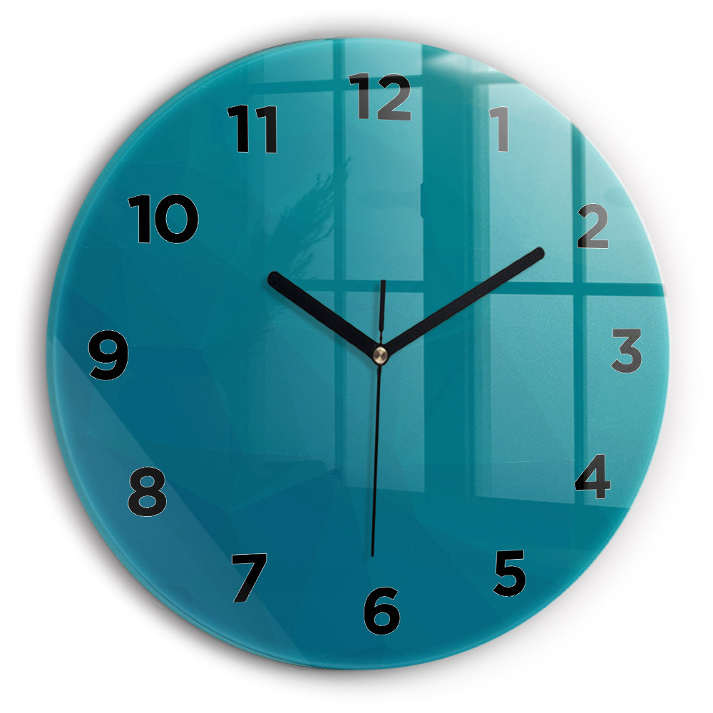 Horloge ronde en verre Abstraction marine