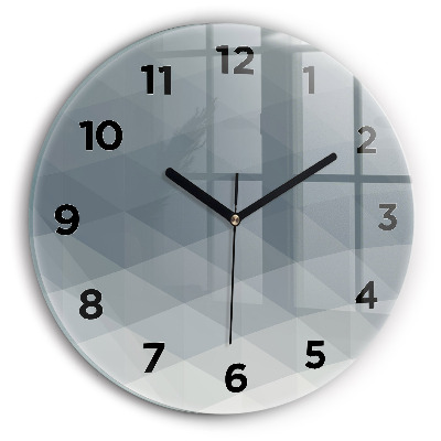 Pendule murale ronde Abstraction grise