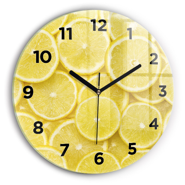 Horloge ronde murale Tranches de citron