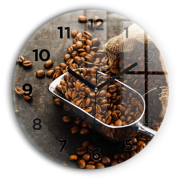 Horloge ronde Sac de grains de café