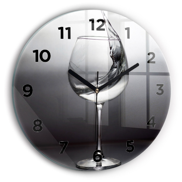 Pendule murale ronde Verre à vin