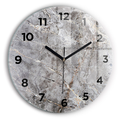 Horloge ronde Marbre de granit gris