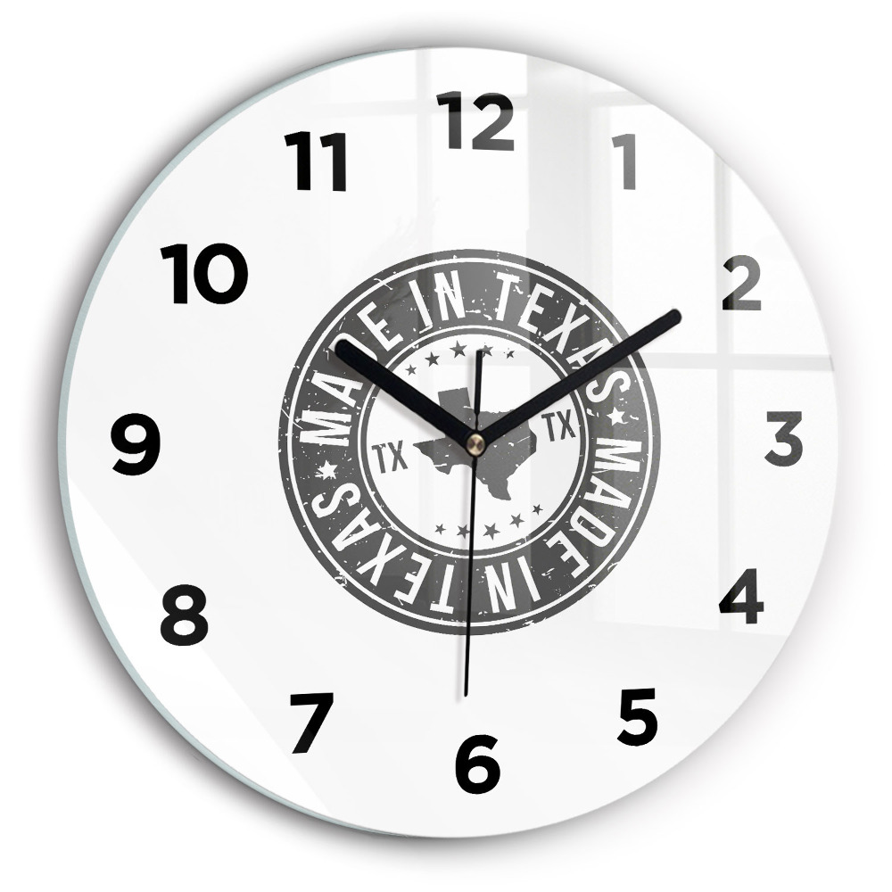 Pendule murale ronde Timbre du Texas