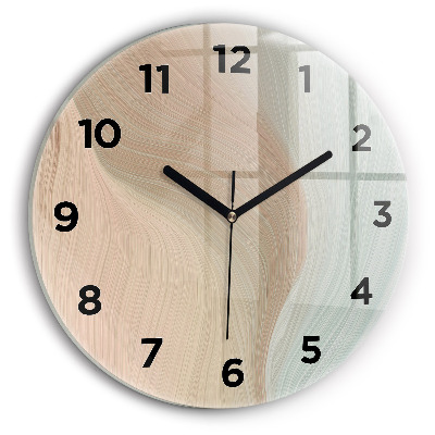 Horloge ronde Vague abstraite
