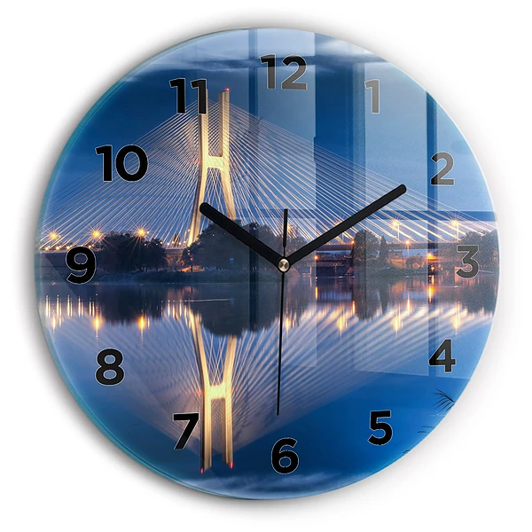 Horloge ronde en verre Pont Rędziński Wroclaw