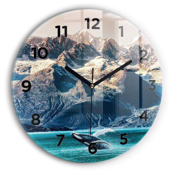 Pendule murale ronde Eau de baleine