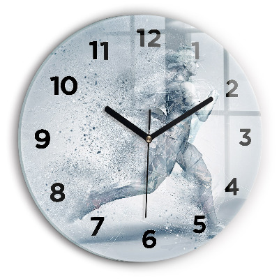Horloge ronde en verre Homme courant