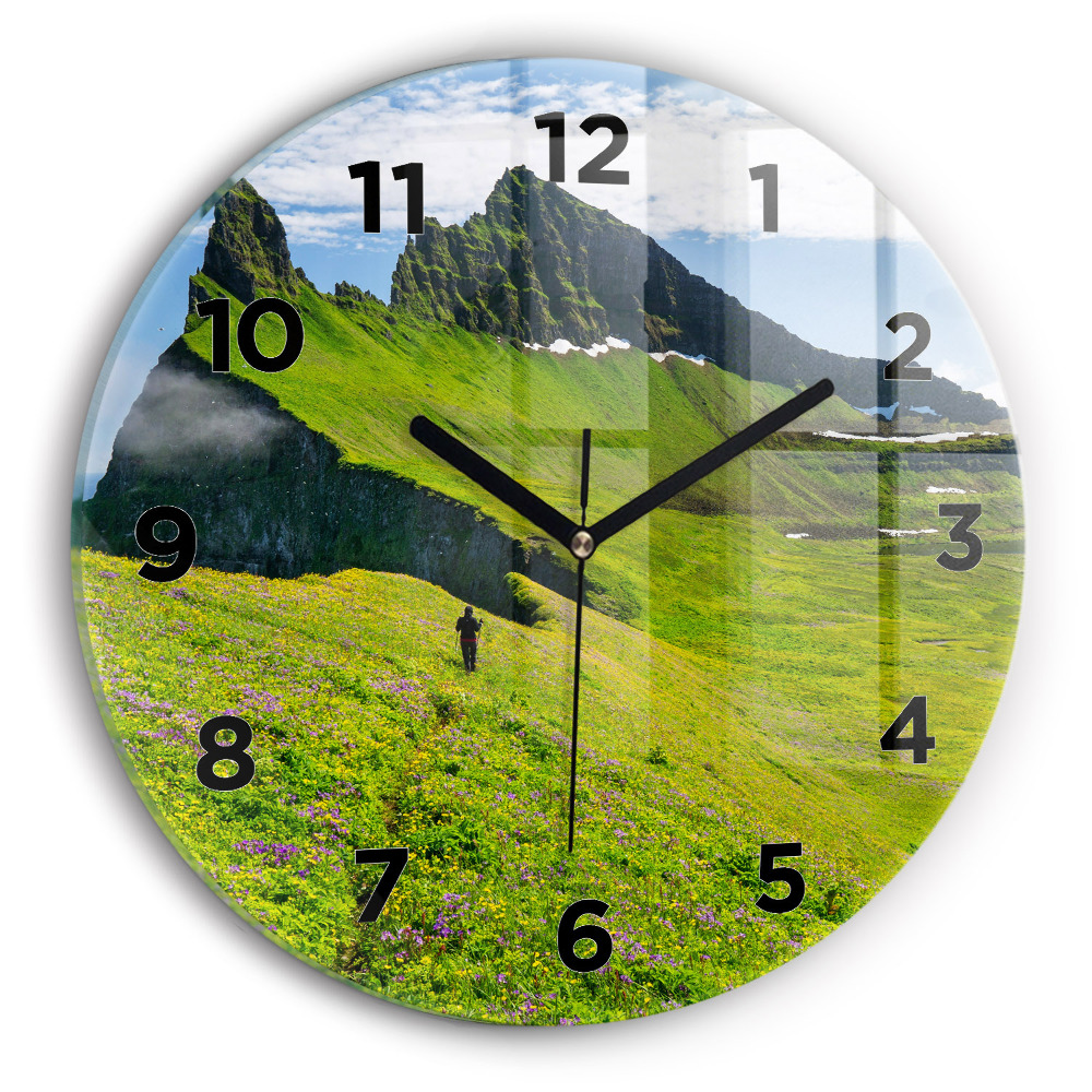 Pendule murale ronde Réserve naturelle de Hornstrandir, Islande