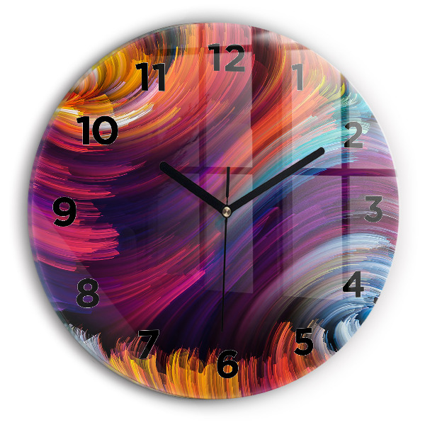 Horloge ronde en verre Vente abstraite
