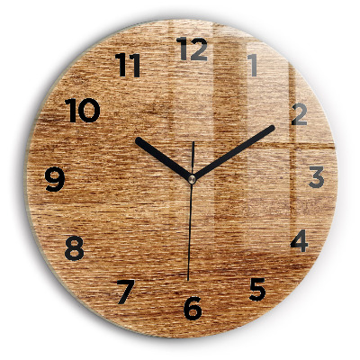 Pendule murale ronde Bois clair