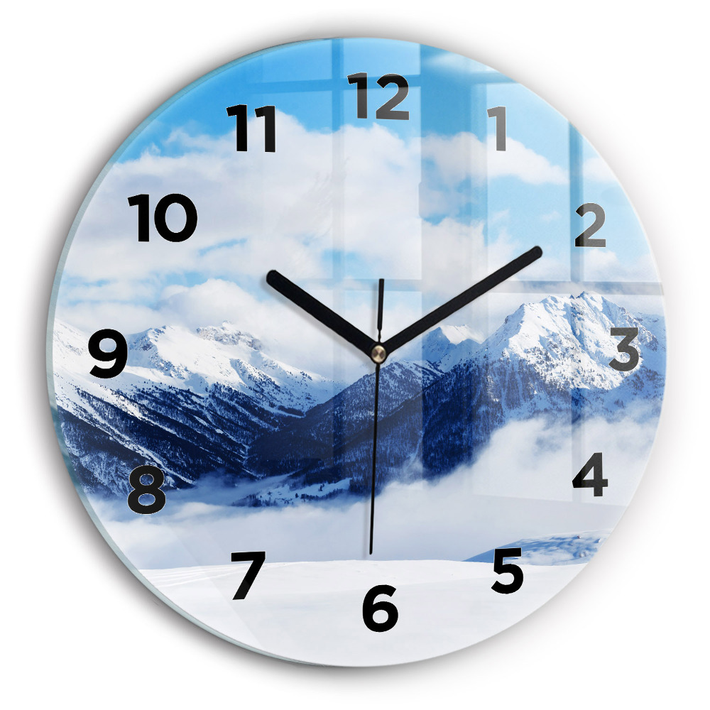 Horloge ronde Panorama de montagnes