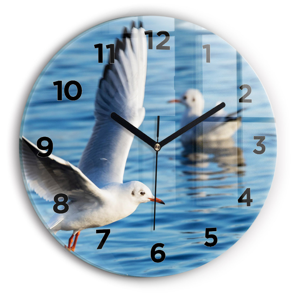 Horloge ronde murale Mouettes à Gdynia