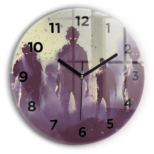 Horloge ronde Zombie la nuit - halloween