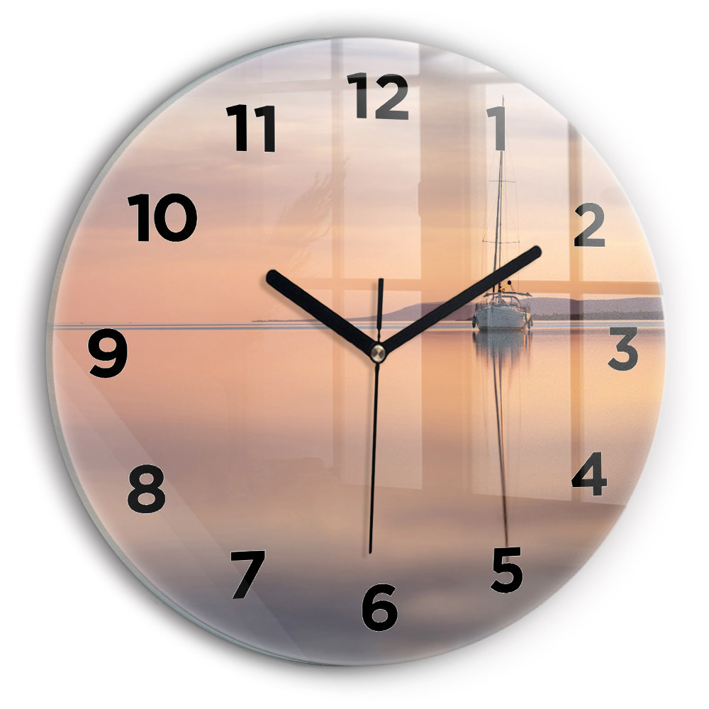 Horloge ronde murale Lac Balaton USA