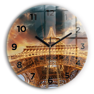 Horloge ronde murale Tour Eiffel