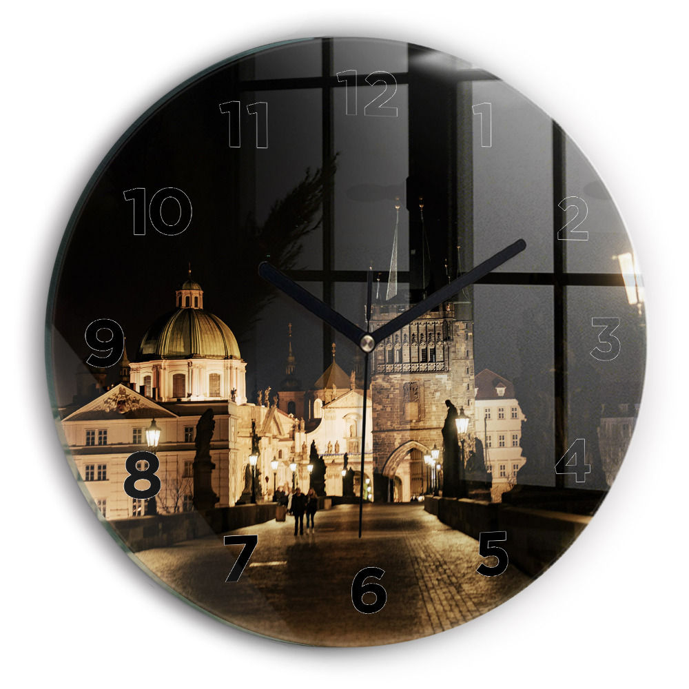 Horloge ronde murale Pont Charles à Prague