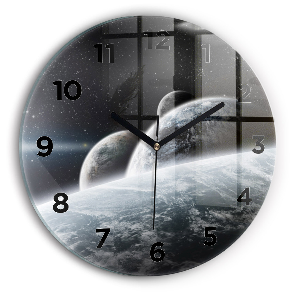 Horloge ronde Cosmos et planètes