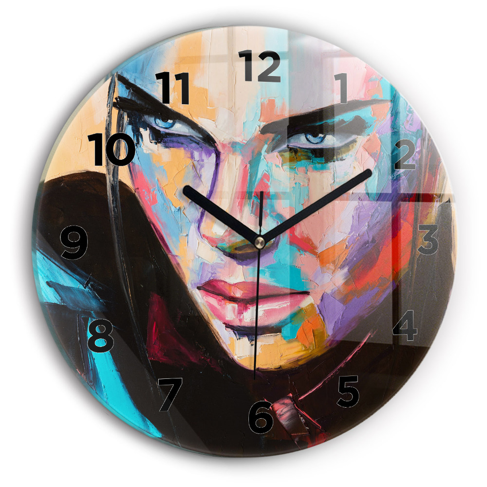 Pendule murale ronde Portrait d'une femme