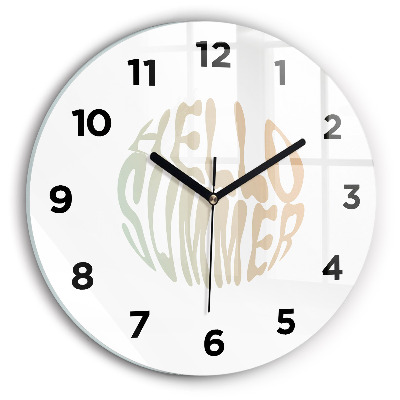 Horloge ronde murale Bonjour l'été !