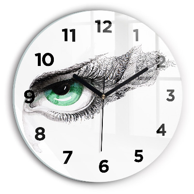 Horloge ronde Oeil humain abstrait