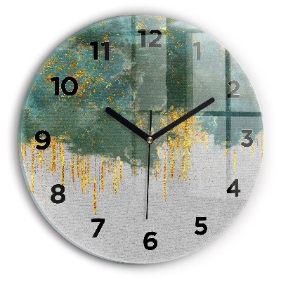 Horloge ronde en verre Motif décoratif