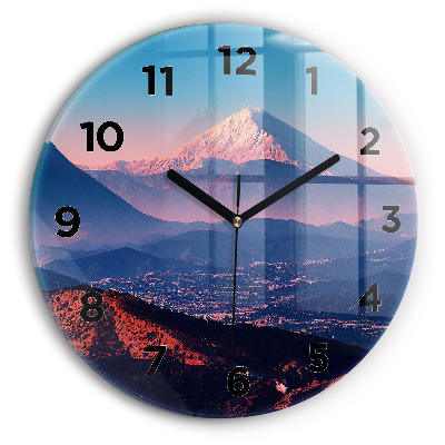 Pendule murale ronde Montagnes à San Antonio USA