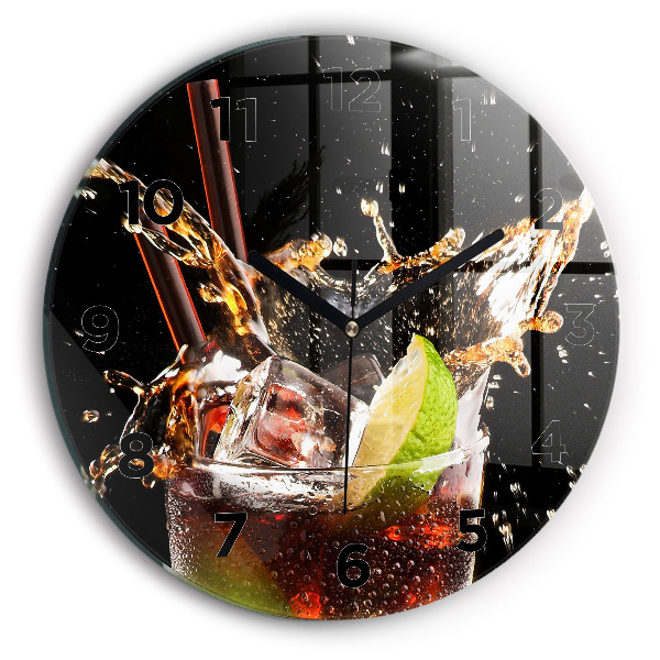 Horloge ronde Boisson avec des glaçons
