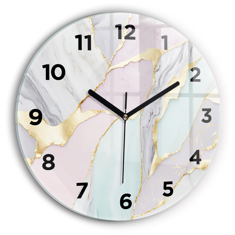 Horloge ronde murale Motif de marbre