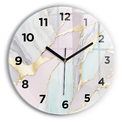 Horloge ronde murale Motif de marbre