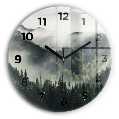 Pendule murale ronde Paysage de forêt