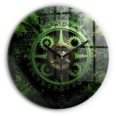 Horloge ronde murale Mécanisme vert