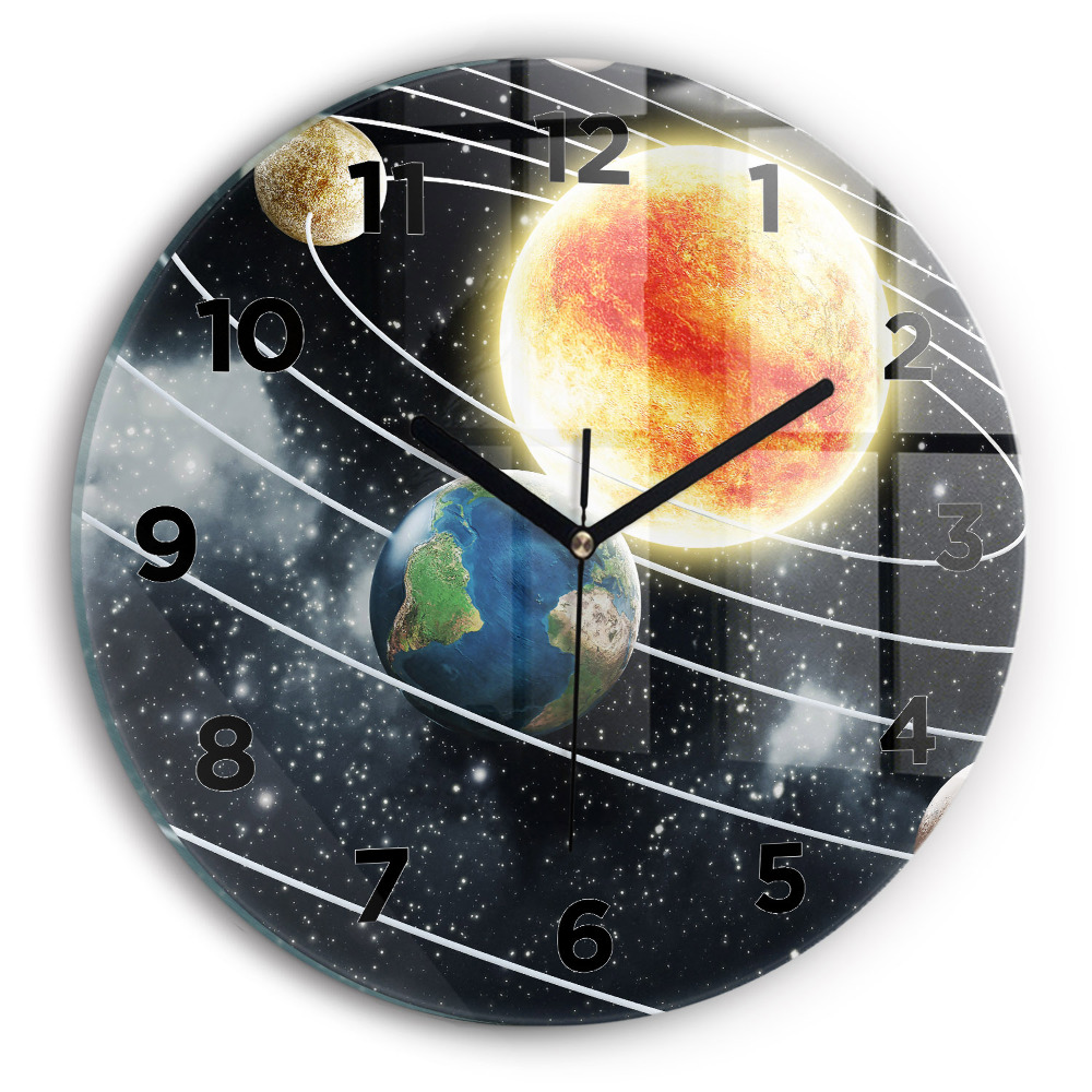 Horloge ronde Système solaire