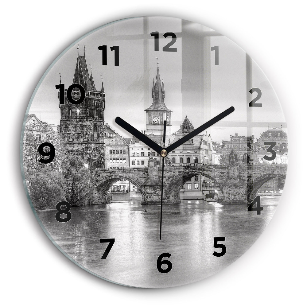 Horloge ronde murale Pont Charles à Prague