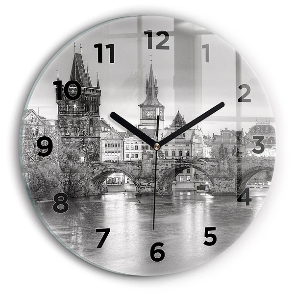 Horloge ronde murale Pont Charles à Prague