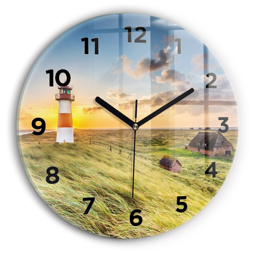 Horloge ronde en verre Phare