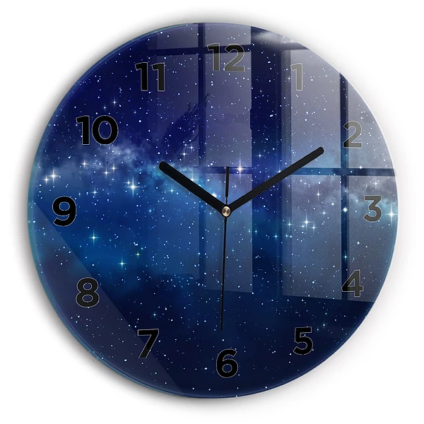 Horloge ronde Étoiles dans le ciel noir