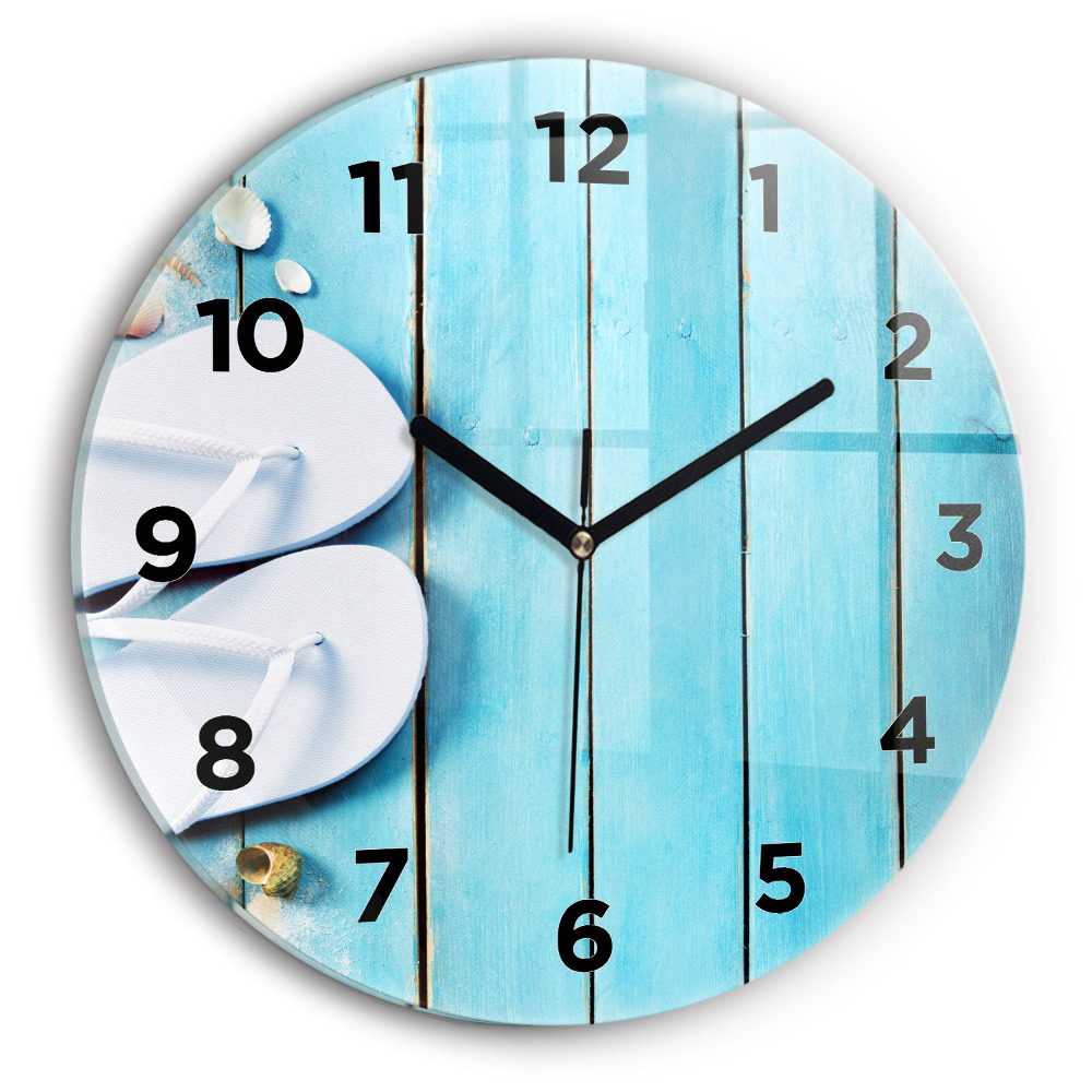 Horloge ronde en verre Accessoires de vacances