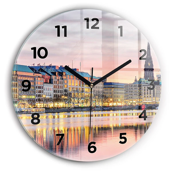 Horloge ronde murale Alster à Hambourg