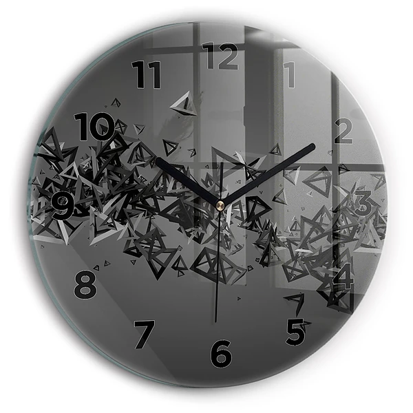 Pendule murale ronde Abstraction sombre