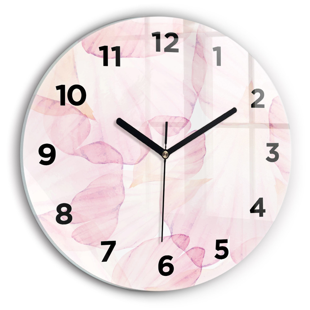 Horloge ronde murale Pétales d'aquarelle