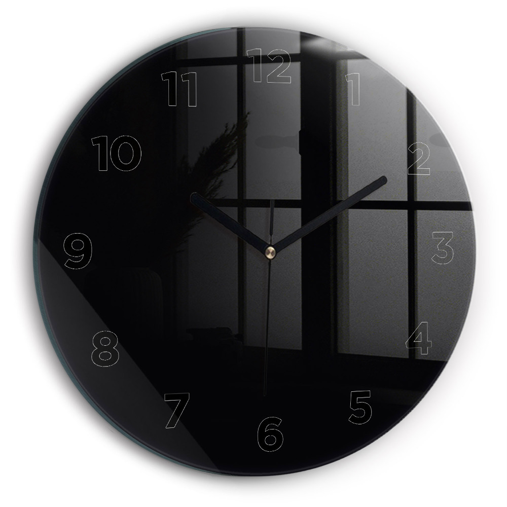 Horloge ronde murale Noir